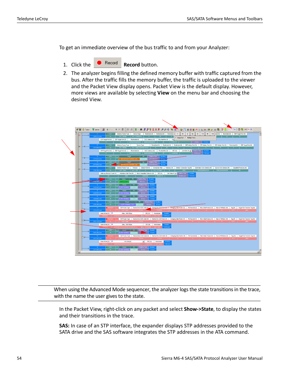 3 start recording | Teledyne LeCroy Sierra M6-4 SAS_SATA Protocol Analyzer User Manual User Manual | Page 56 / 498