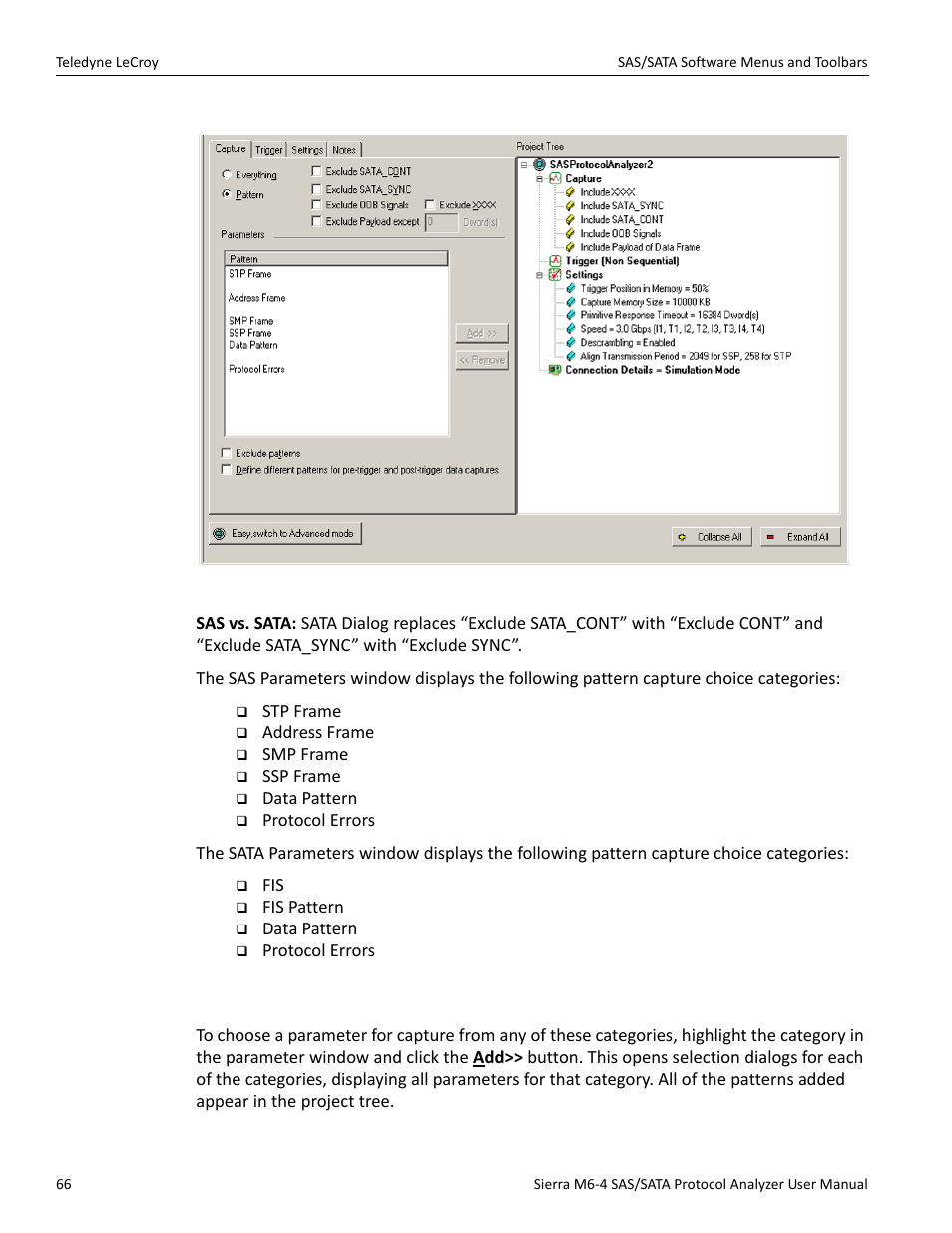 19 choose a parameter | Teledyne LeCroy Sierra M6-4 SAS_SATA Protocol Analyzer User Manual User Manual | Page 68 / 498