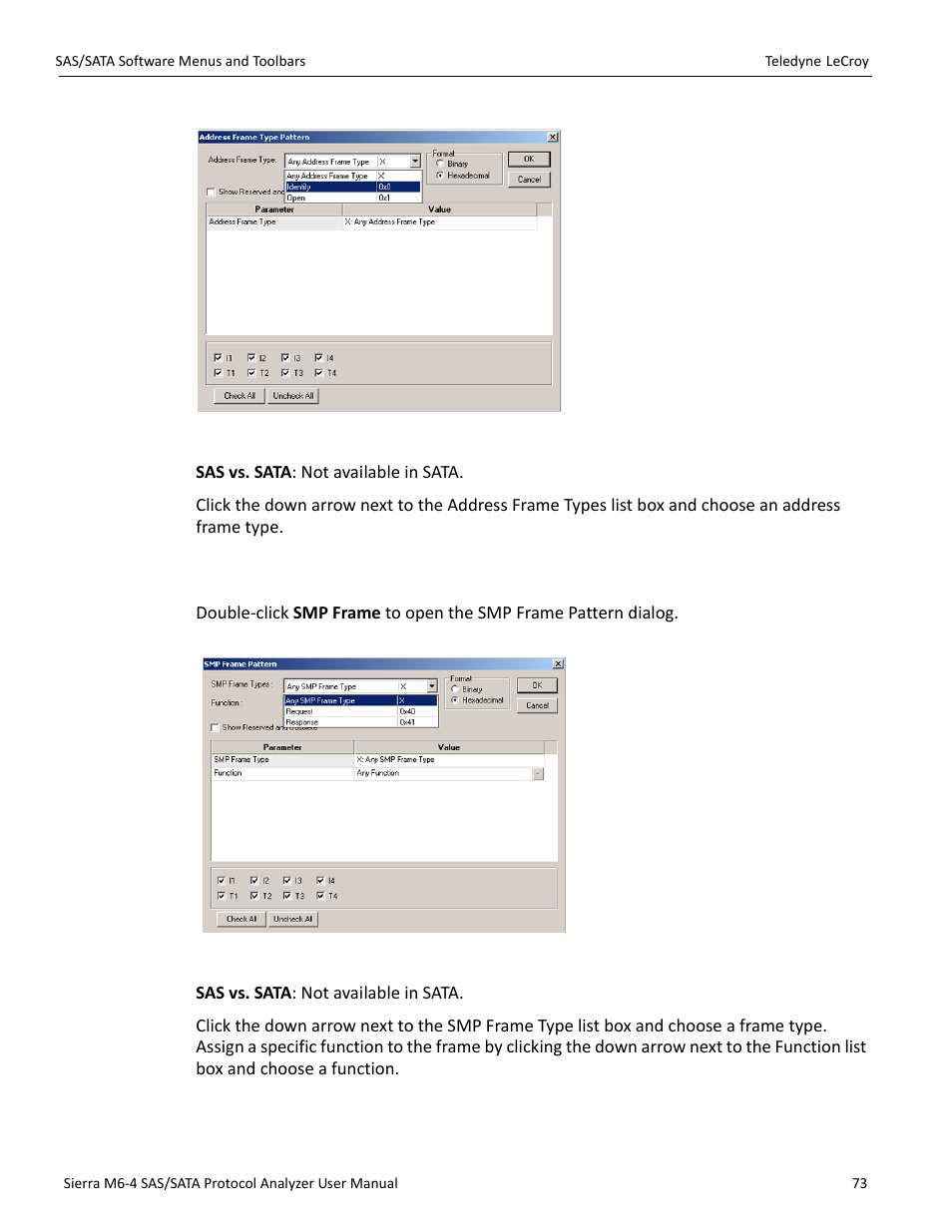 25 smp frame (sas only) | Teledyne LeCroy Sierra M6-4 SAS_SATA Protocol Analyzer User Manual User Manual | Page 75 / 498