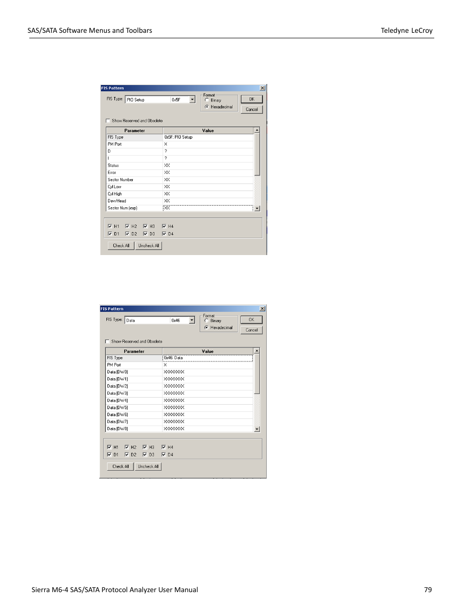 Pio setup, Data | Teledyne LeCroy Sierra M6-4 SAS_SATA Protocol Analyzer User Manual User Manual | Page 81 / 498