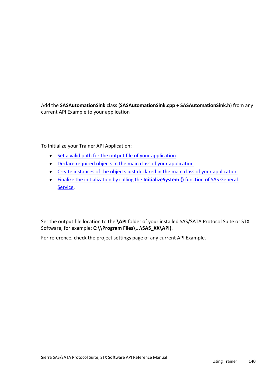 Initialize your api application, Initialize the application | Teledyne LeCroy Sierra SAS_SATA Protocol Analyzer STX API Reference Manual User Manual | Page 140 / 979