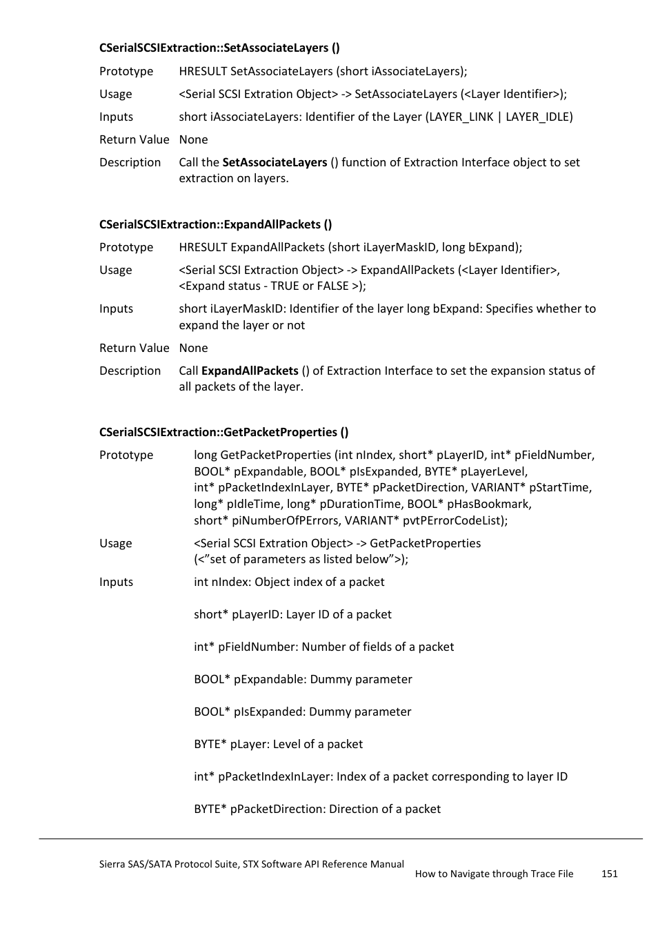 Teledyne LeCroy Sierra SAS_SATA Protocol Analyzer STX API Reference Manual User Manual | Page 151 / 979