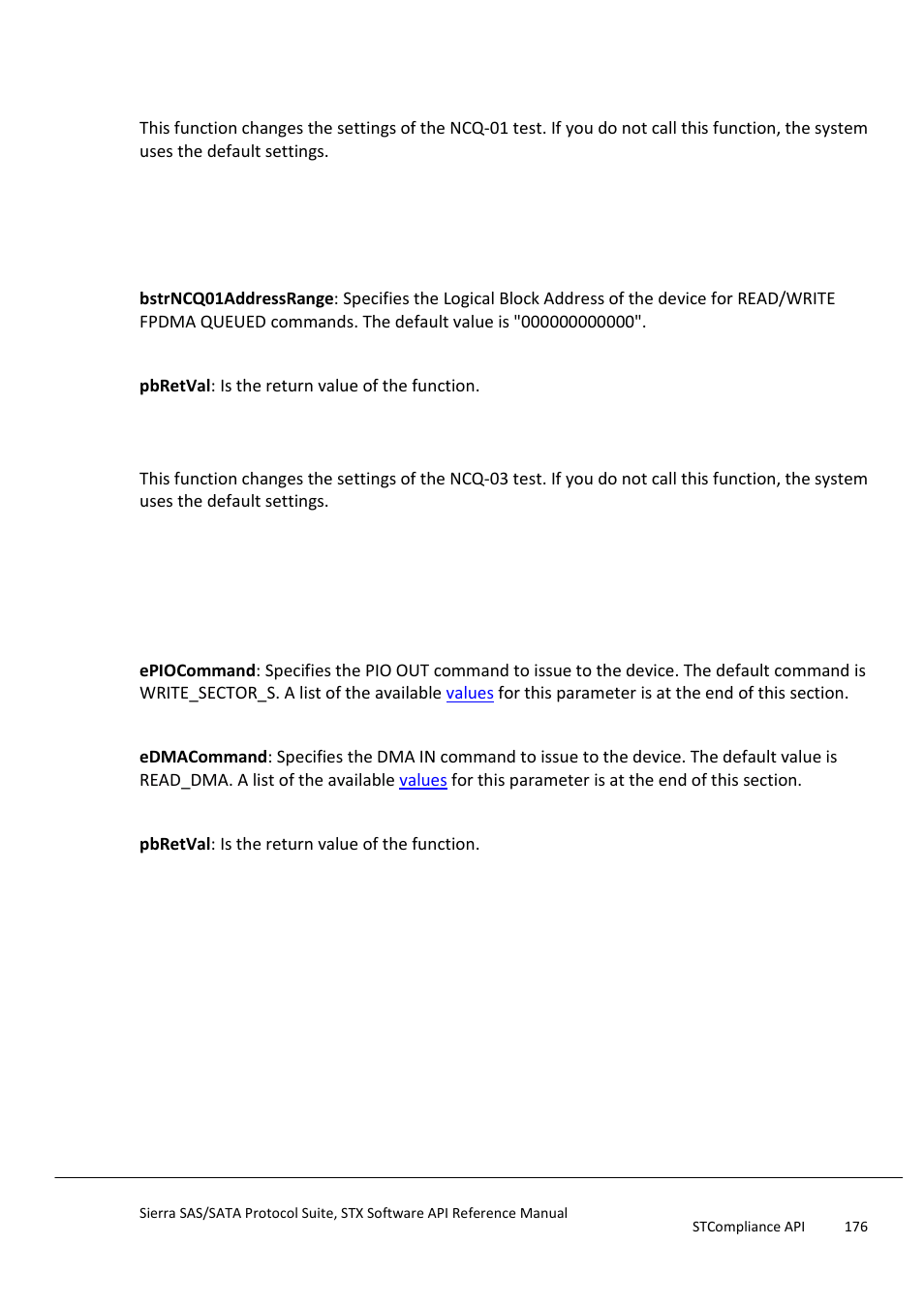 Changencq01params, Changencq03params, Compliancetestsenum | Teledyne LeCroy Sierra SAS_SATA Protocol Analyzer STX API Reference Manual User Manual | Page 176 / 979