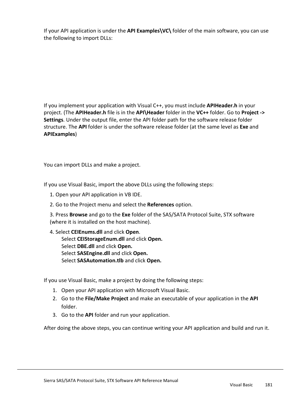 Import 2, Apiheader.h, Visual basic | Import, Project | Teledyne LeCroy Sierra SAS_SATA Protocol Analyzer STX API Reference Manual User Manual | Page 181 / 979