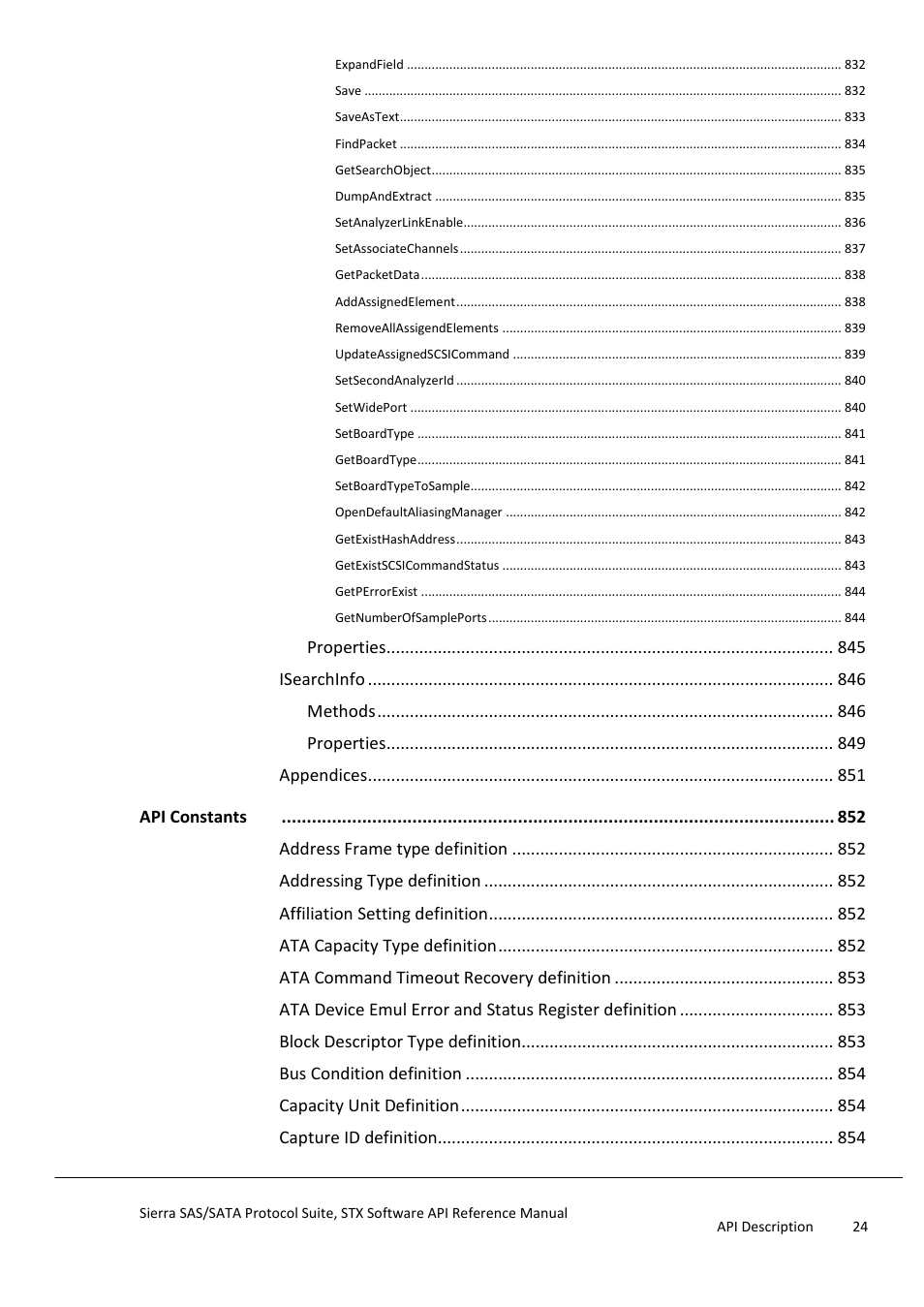 Teledyne LeCroy Sierra SAS_SATA Protocol Analyzer STX API Reference Manual User Manual | Page 24 / 979