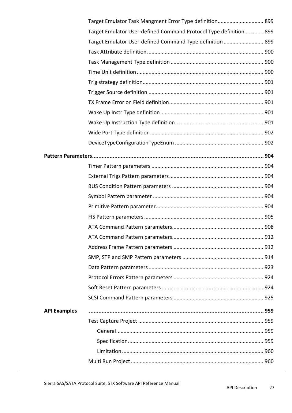 Teledyne LeCroy Sierra SAS_SATA Protocol Analyzer STX API Reference Manual User Manual | Page 27 / 979