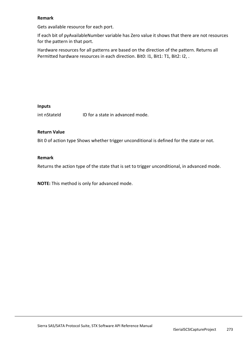 Getstateactiontype, Getstateid | Teledyne LeCroy Sierra SAS_SATA Protocol Analyzer STX API Reference Manual User Manual | Page 273 / 979