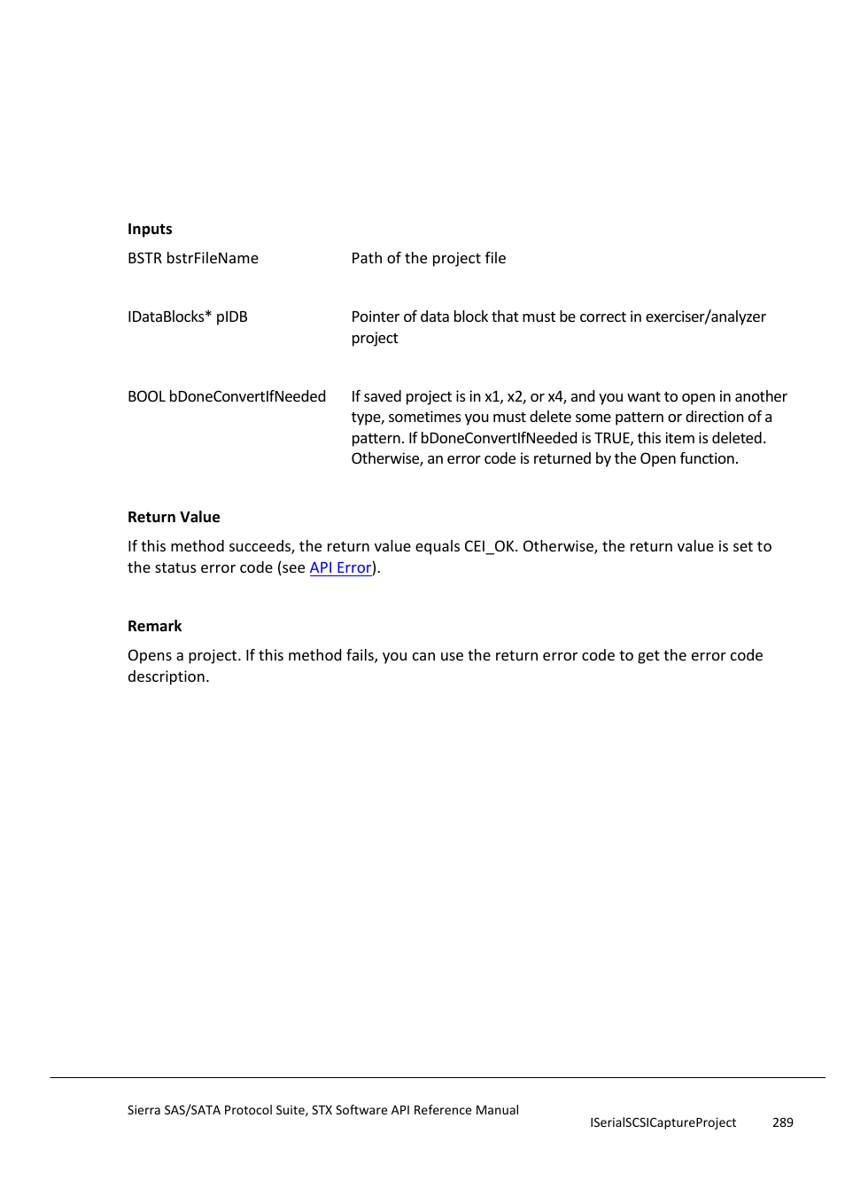 Open, Pastespecialstate, Pastespecial | Teledyne LeCroy Sierra SAS_SATA Protocol Analyzer STX API Reference Manual User Manual | Page 289 / 979