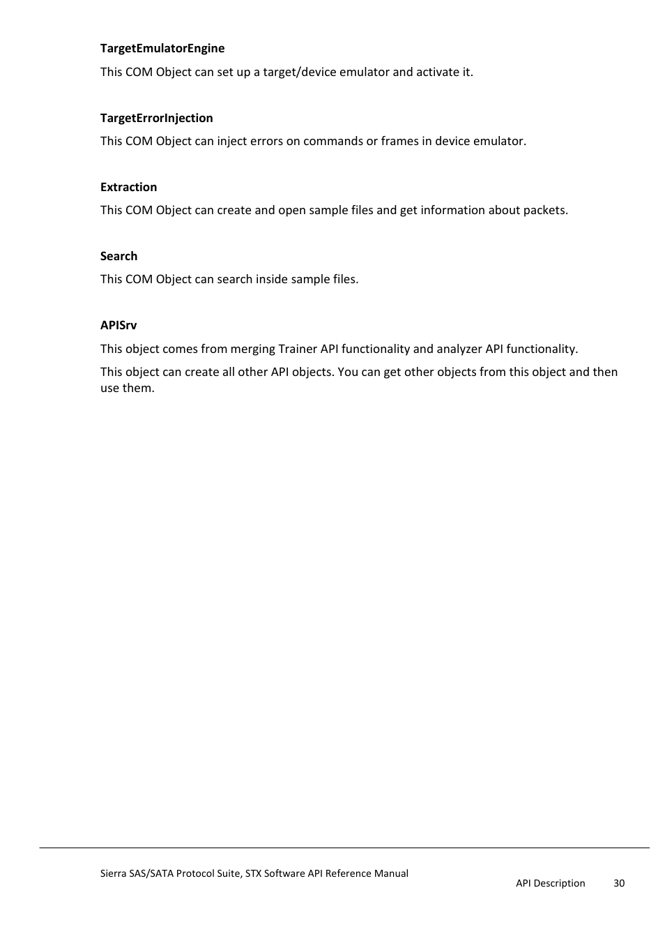 Teledyne LeCroy Sierra SAS_SATA Protocol Analyzer STX API Reference Manual User Manual | Page 30 / 979