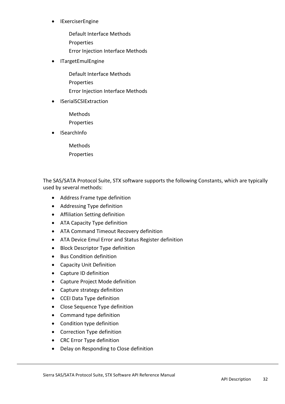 Constants | Teledyne LeCroy Sierra SAS_SATA Protocol Analyzer STX API Reference Manual User Manual | Page 32 / 979