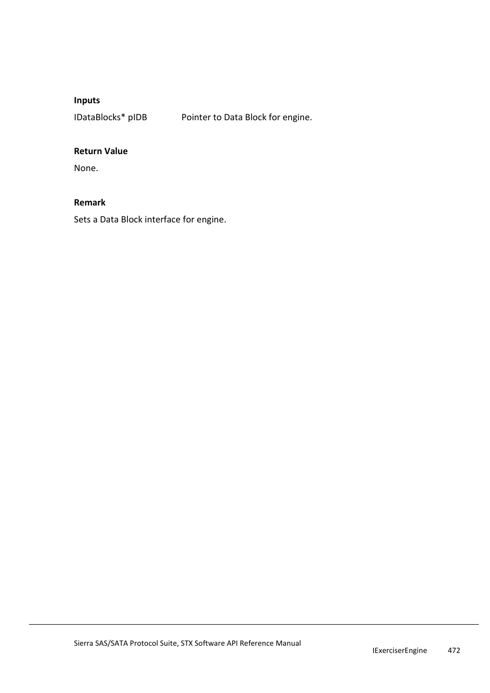 Setdatablock, Setdatainproperties | Teledyne LeCroy Sierra SAS_SATA Protocol Analyzer STX API Reference Manual User Manual | Page 472 / 979