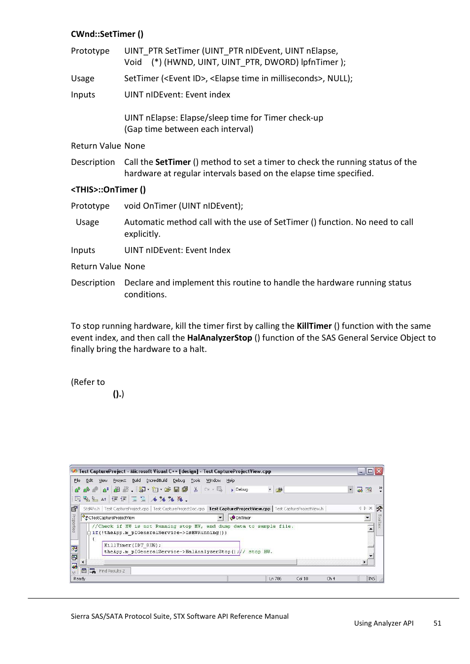 Stop an analyzer capture project | Teledyne LeCroy Sierra SAS_SATA Protocol Analyzer STX API Reference Manual User Manual | Page 51 / 979