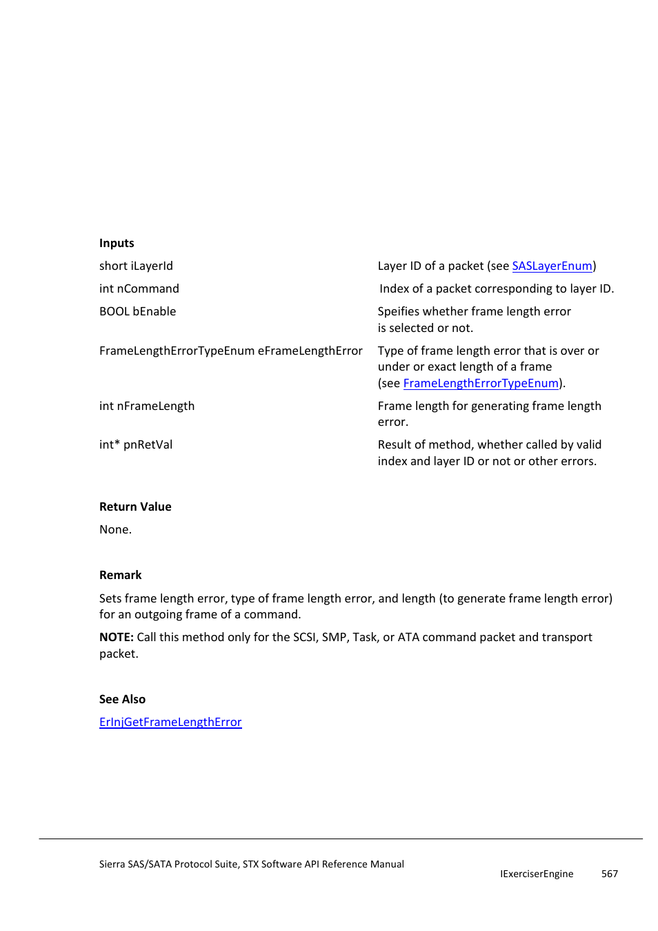 Erinjsetframelengtherror, Erinjsethandshakeerror | Teledyne LeCroy Sierra SAS_SATA Protocol Analyzer STX API Reference Manual User Manual | Page 567 / 979