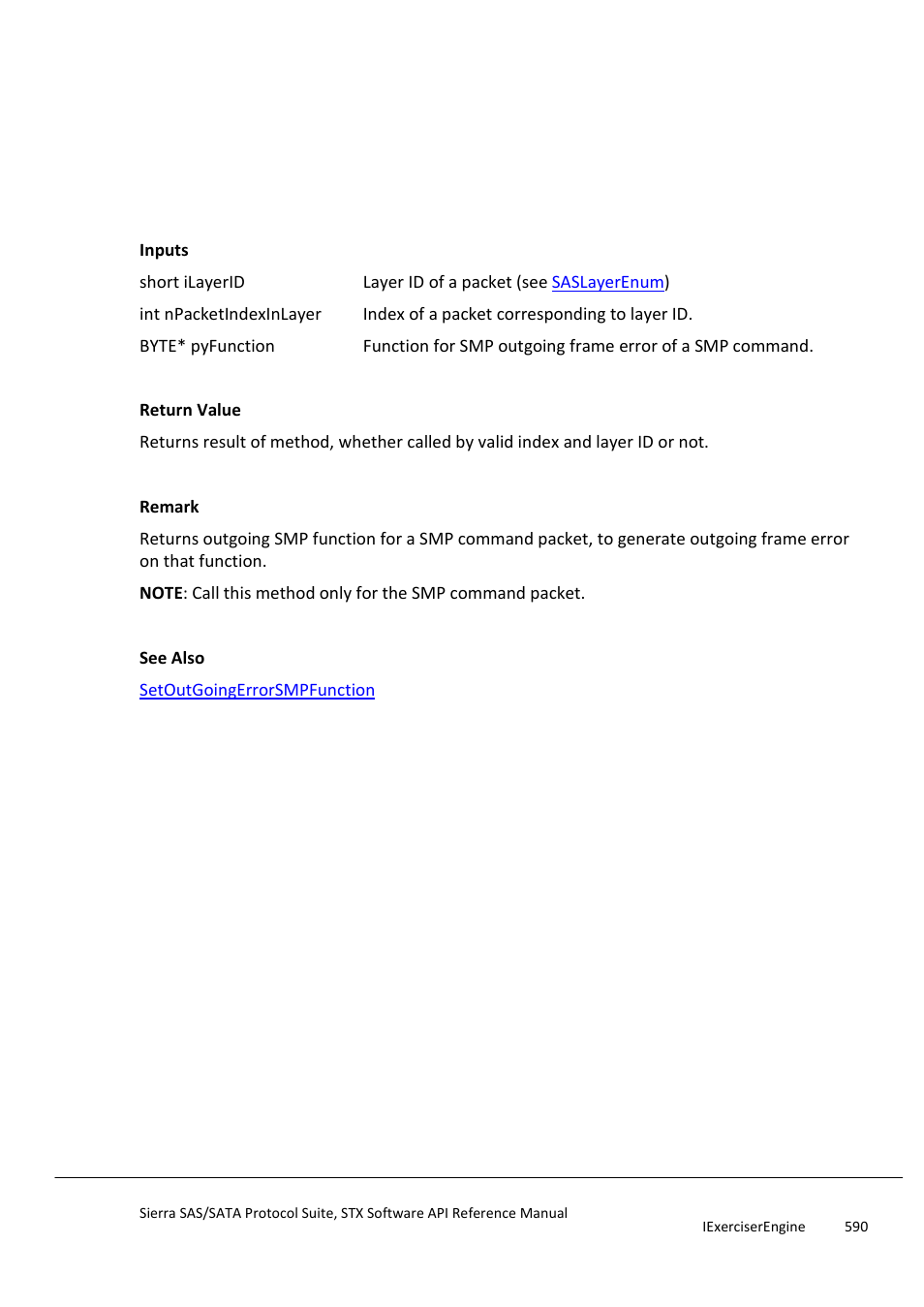 Getoutgoingerrorsmpfunction, Getoutgoingopenframecodevioalti, Onerror | Teledyne LeCroy Sierra SAS_SATA Protocol Analyzer STX API Reference Manual User Manual | Page 590 / 979