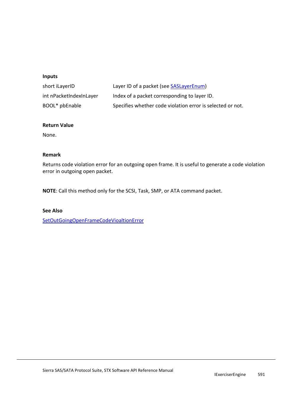 Getoutgoingopenframecodevioaltionerror, Getoutgoingopenframecodeviolati, Onanddisparityerrorattribute | Teledyne LeCroy Sierra SAS_SATA Protocol Analyzer STX API Reference Manual User Manual | Page 591 / 979