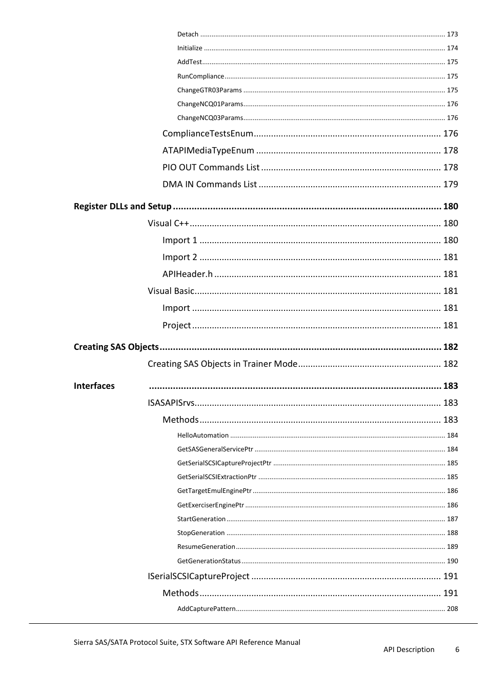 Teledyne LeCroy Sierra SAS_SATA Protocol Analyzer STX API Reference Manual User Manual | Page 6 / 979