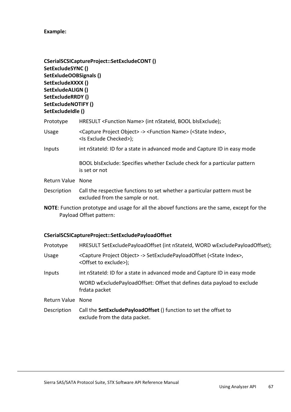 Set memory usage parameters | Teledyne LeCroy Sierra SAS_SATA Protocol Analyzer STX API Reference Manual User Manual | Page 67 / 979