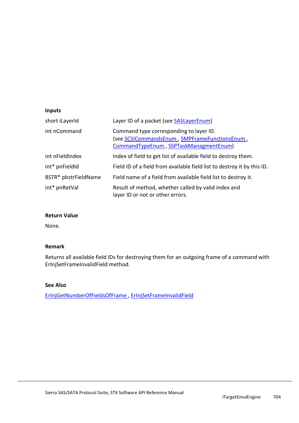 Erinjgetinvalidfieldofframeattribute, Erinjgetnowtrm | Teledyne LeCroy Sierra SAS_SATA Protocol Analyzer STX API Reference Manual User Manual | Page 704 / 979