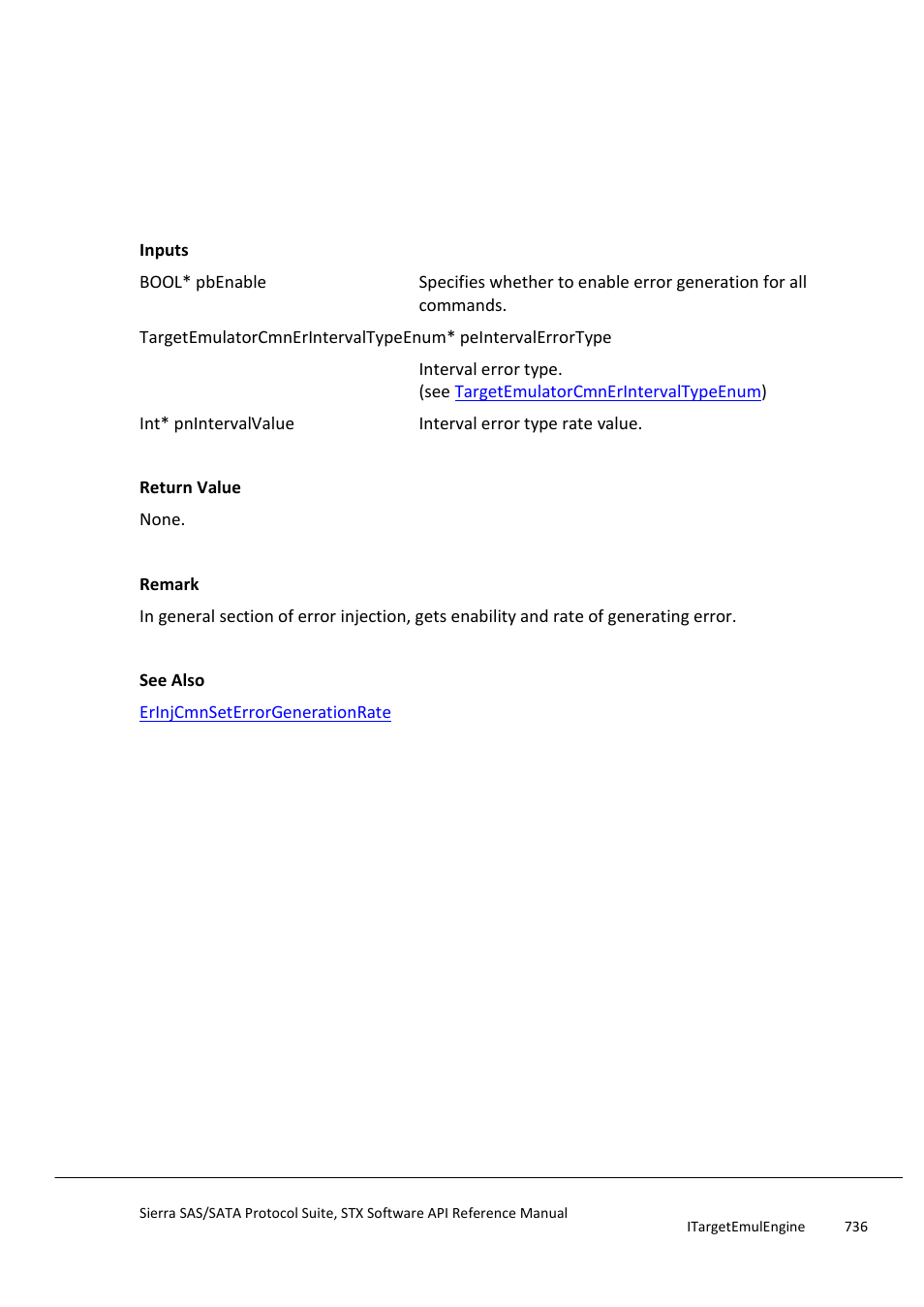 Erinjcmngeterrorgenerationrate, Erinjcmnsetspeednegotiationfailureattrbiute | Teledyne LeCroy Sierra SAS_SATA Protocol Analyzer STX API Reference Manual User Manual | Page 736 / 979