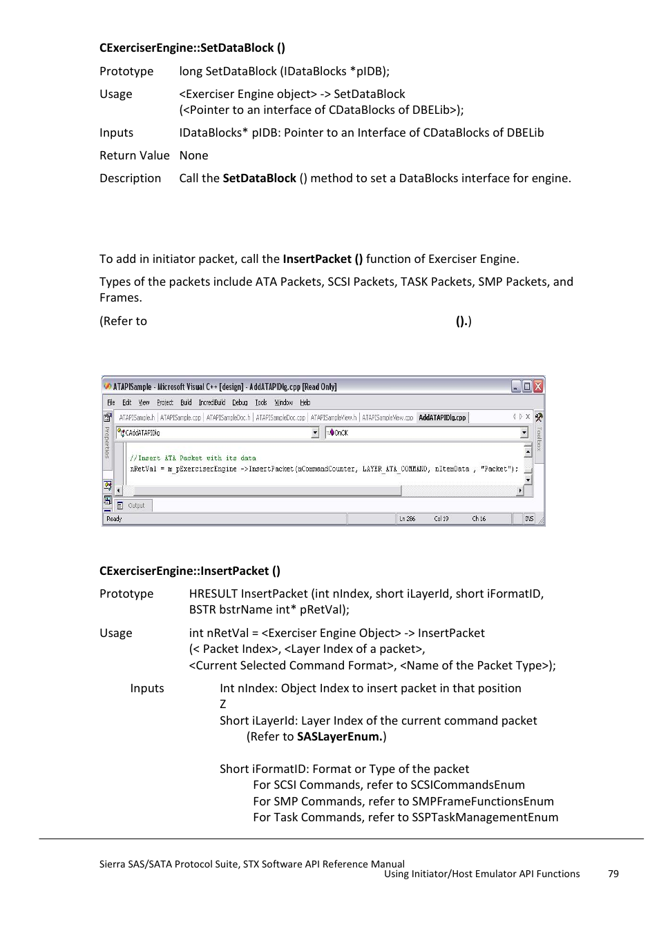 Add/ insert a packet in initiator, Add/insert a packet in initiator | Teledyne LeCroy Sierra SAS_SATA Protocol Analyzer STX API Reference Manual User Manual | Page 79 / 979