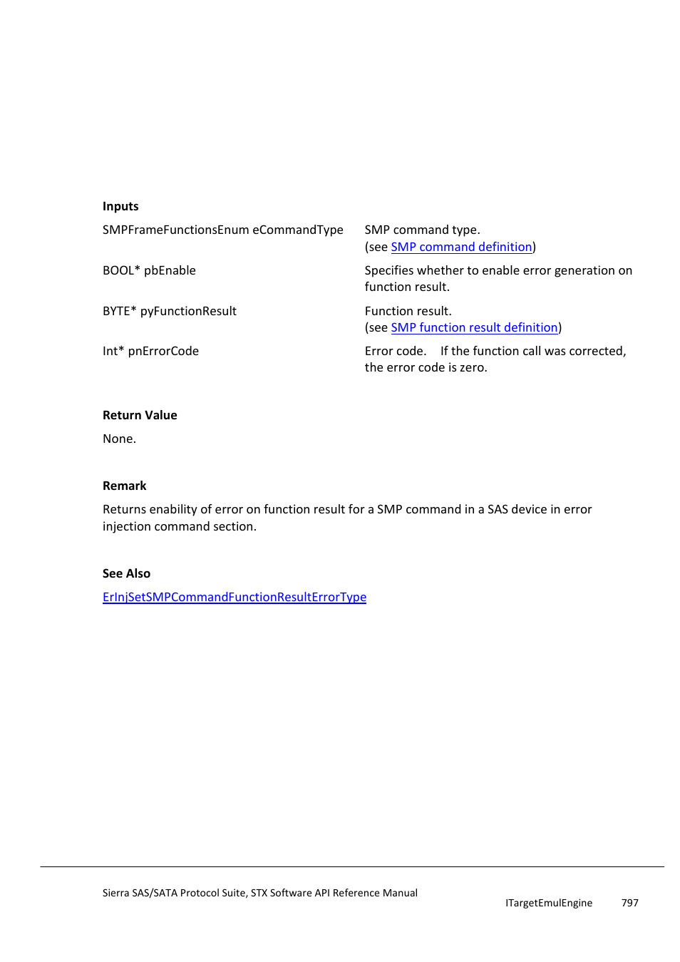 Erinjgetsmpcommandfunctionresulterrortype, Erinjsetsmpcommandframeoutgoingerroratt, Ribute | Teledyne LeCroy Sierra SAS_SATA Protocol Analyzer STX API Reference Manual User Manual | Page 797 / 979