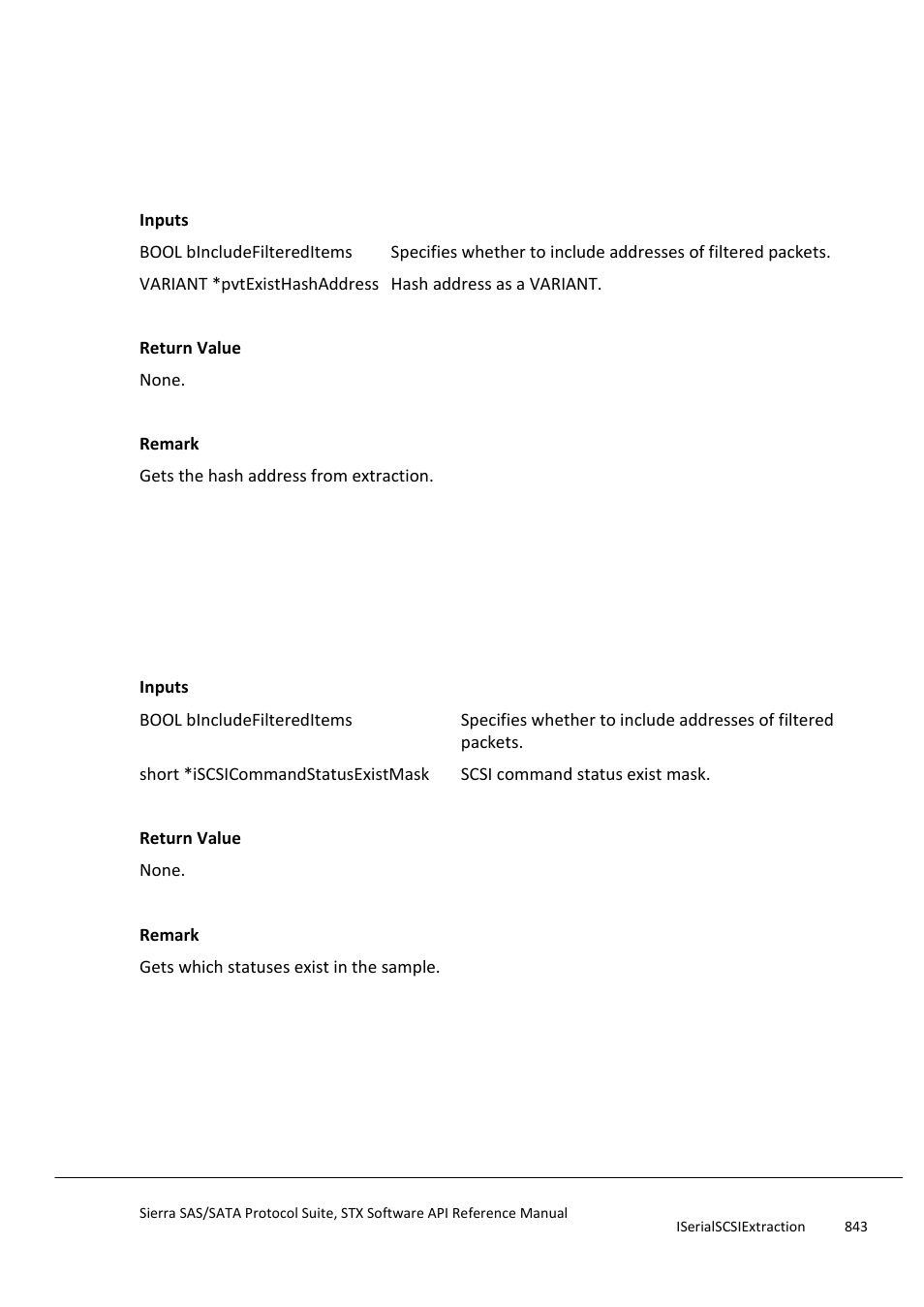 Getexisthashaddress, Getexistscsicommandstatus, Getperrorexist | Teledyne LeCroy Sierra SAS_SATA Protocol Analyzer STX API Reference Manual User Manual | Page 843 / 979