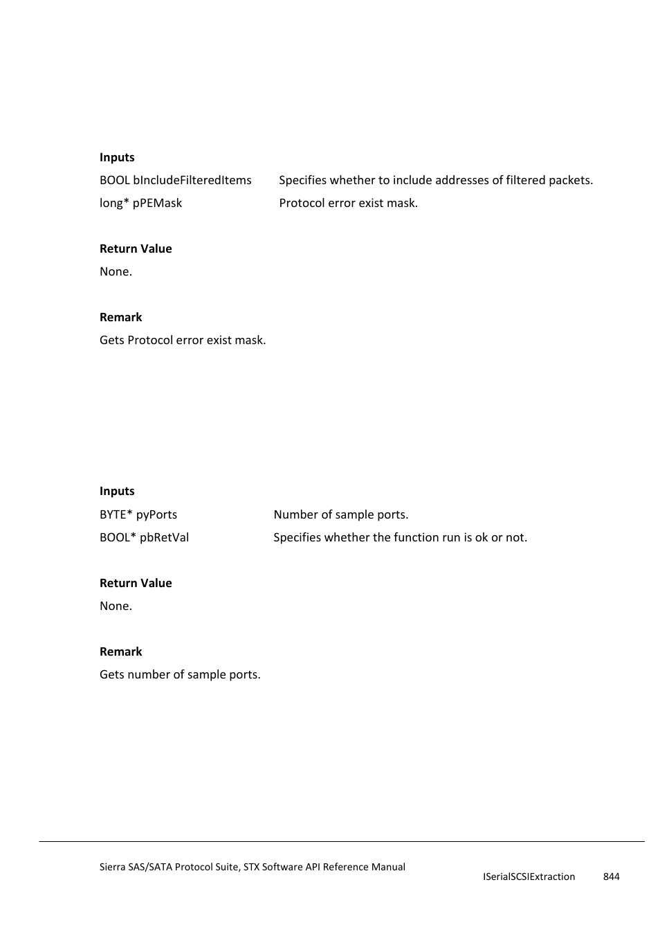 Getperrorexist, Getnumberofsampleports | Teledyne LeCroy Sierra SAS_SATA Protocol Analyzer STX API Reference Manual User Manual | Page 844 / 979