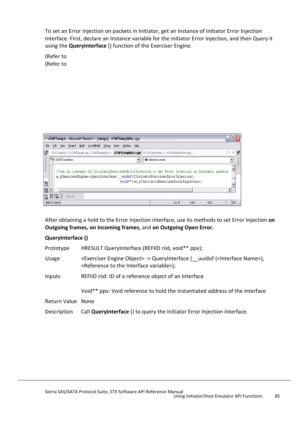 Error injection on packets in initiator | Teledyne LeCroy Sierra SAS_SATA Protocol Analyzer STX API Reference Manual User Manual | Page 85 / 979