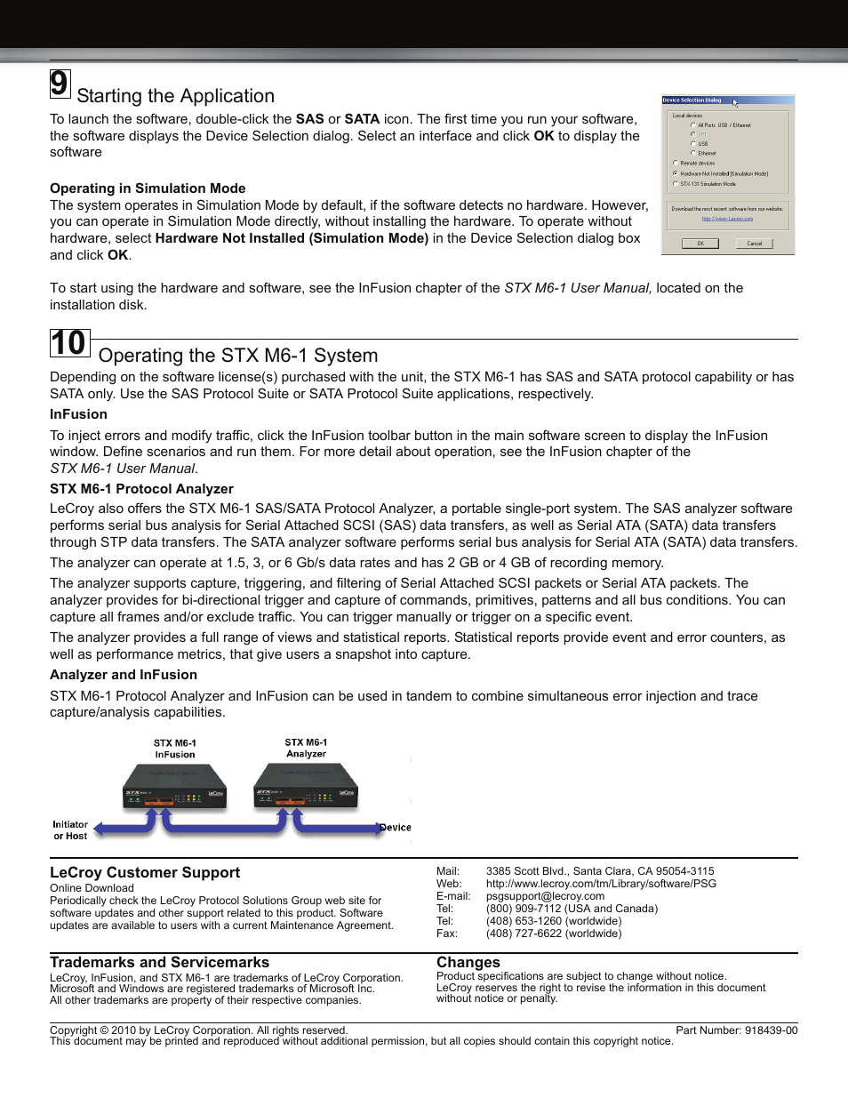 Starting the application, Operating the stx m6-1 system | Teledyne LeCroy STX M6-1 InFusion Quick Start Manual User Manual | Page 4 / 4