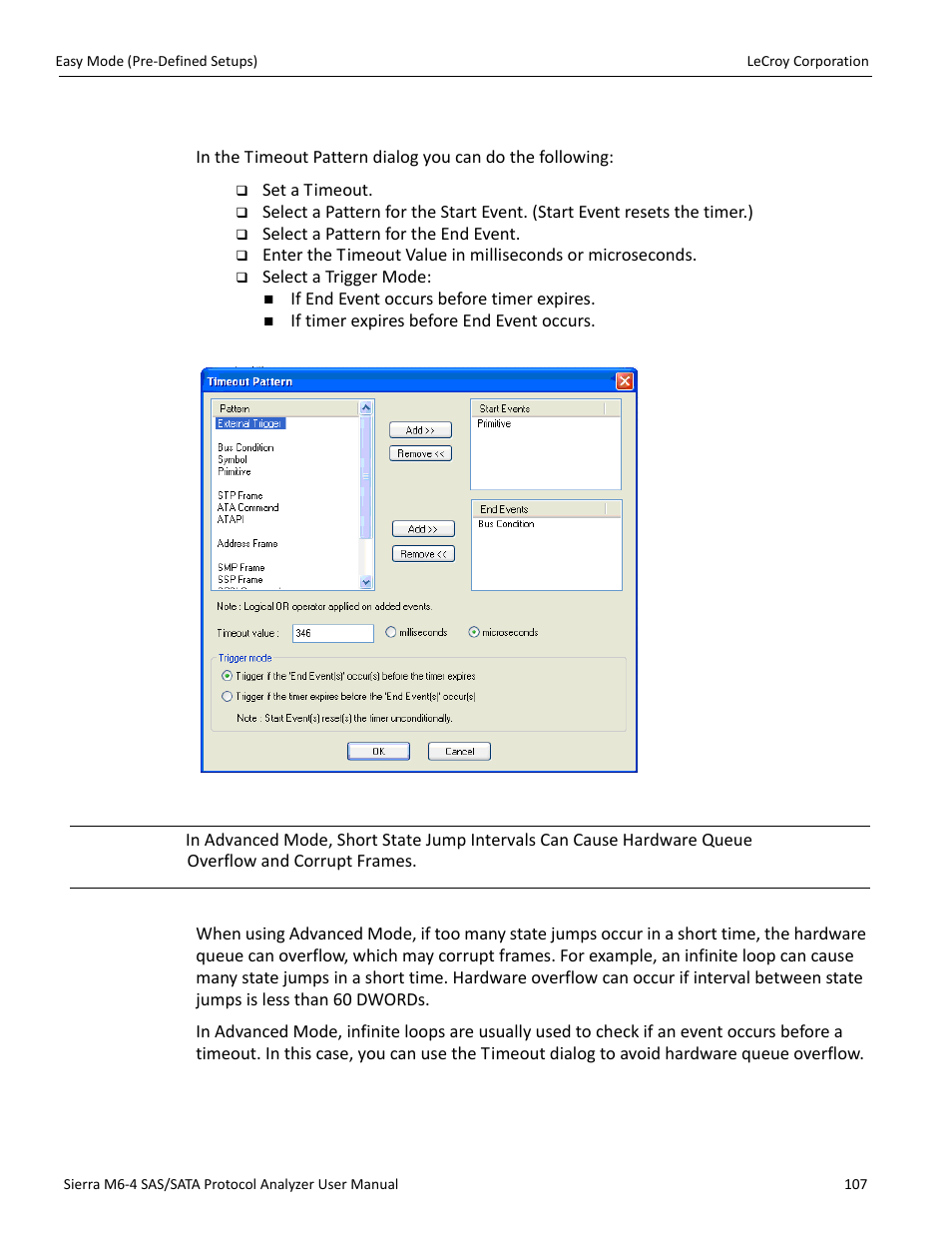 Timeout | Teledyne LeCroy STX M6-1 SAS_SATA Protocol Analyzer User Manual User Manual | Page 109 / 468