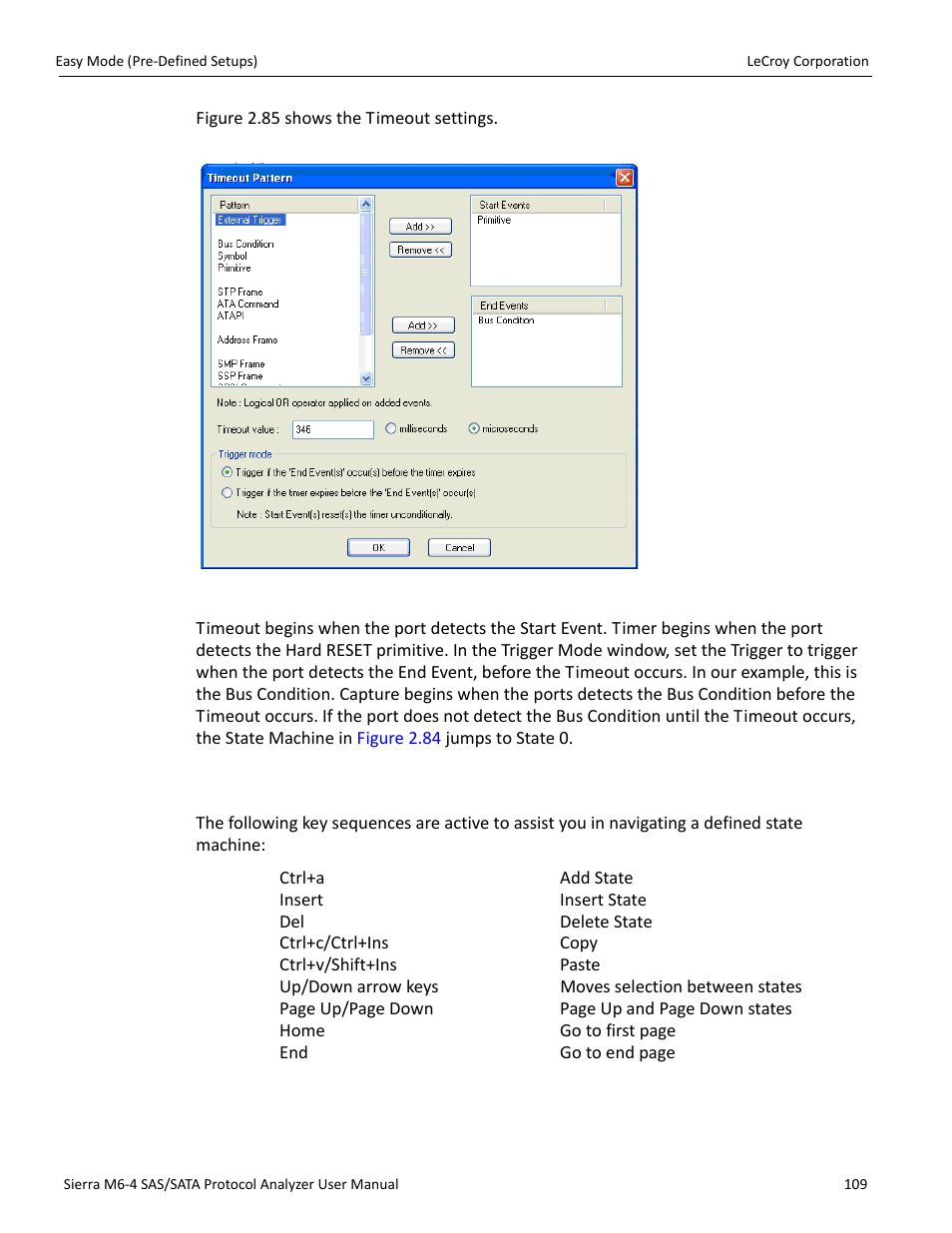 Useful key sequences | Teledyne LeCroy STX M6-1 SAS_SATA Protocol Analyzer User Manual User Manual | Page 111 / 468
