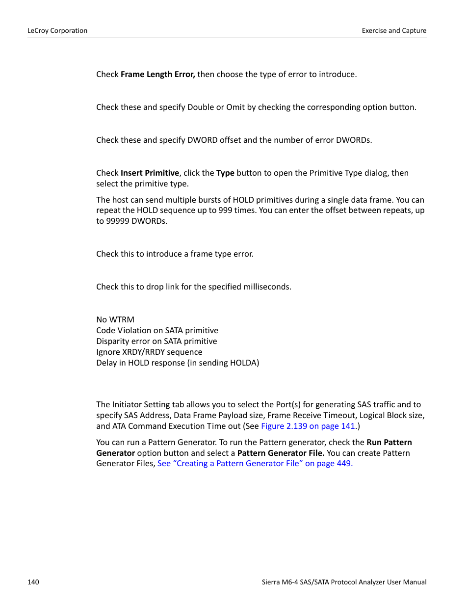 Initiator setting tab (sas only) | Teledyne LeCroy STX M6-1 SAS_SATA Protocol Analyzer User Manual User Manual | Page 142 / 468