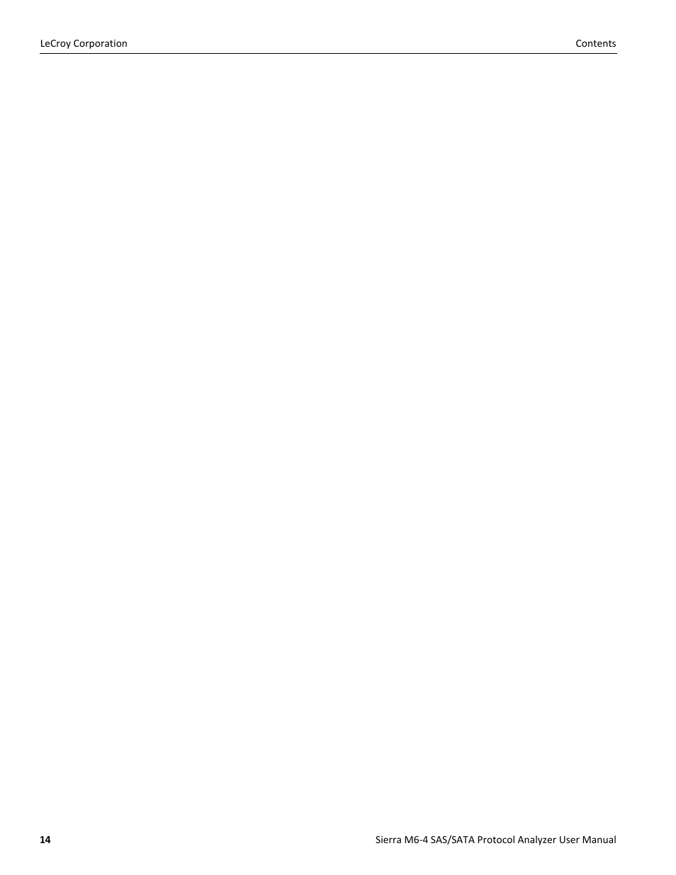 Teledyne LeCroy STX M6-1 SAS_SATA Protocol Analyzer User Manual User Manual | Page 16 / 468