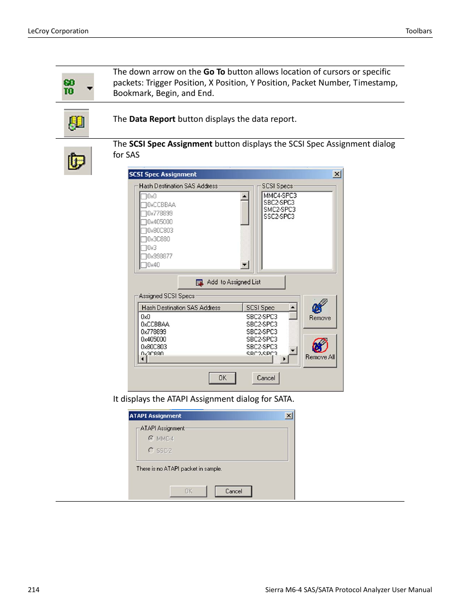 Teledyne LeCroy STX M6-1 SAS_SATA Protocol Analyzer User Manual User Manual | Page 216 / 468