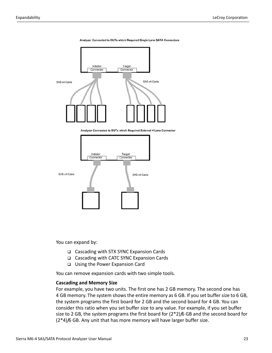 Expandability | Teledyne LeCroy STX M6-1 SAS_SATA Protocol Analyzer User Manual User Manual | Page 25 / 468