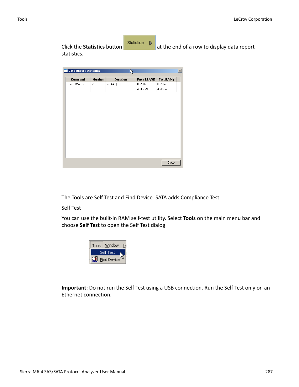 Tools | Teledyne LeCroy STX M6-1 SAS_SATA Protocol Analyzer User Manual User Manual | Page 289 / 468
