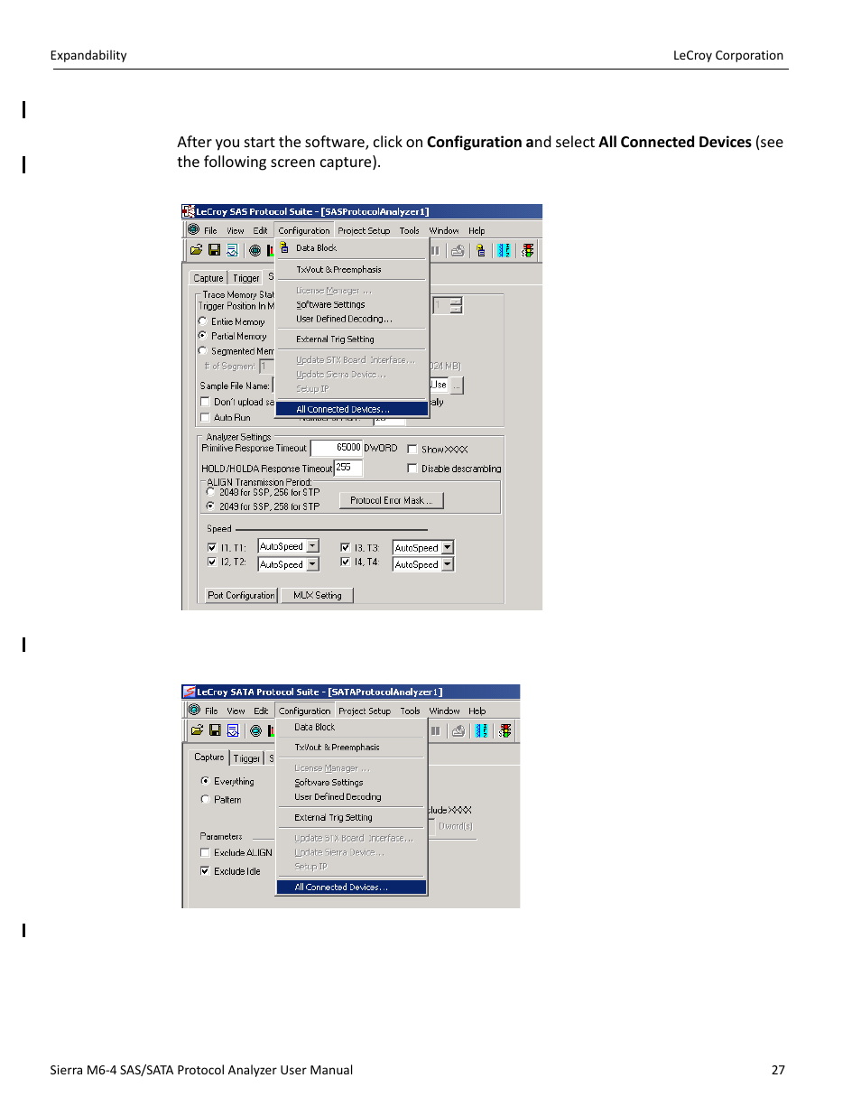 Select device | Teledyne LeCroy STX M6-1 SAS_SATA Protocol Analyzer User Manual User Manual | Page 29 / 468