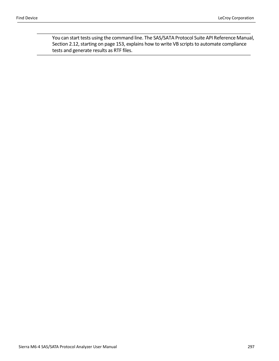 Teledyne LeCroy STX M6-1 SAS_SATA Protocol Analyzer User Manual User Manual | Page 299 / 468