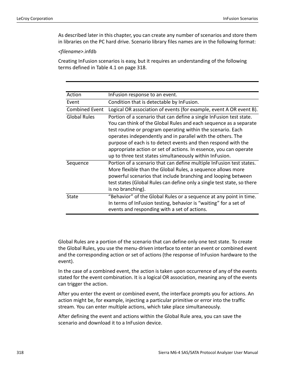 Global rules | Teledyne LeCroy STX M6-1 SAS_SATA Protocol Analyzer User Manual User Manual | Page 320 / 468