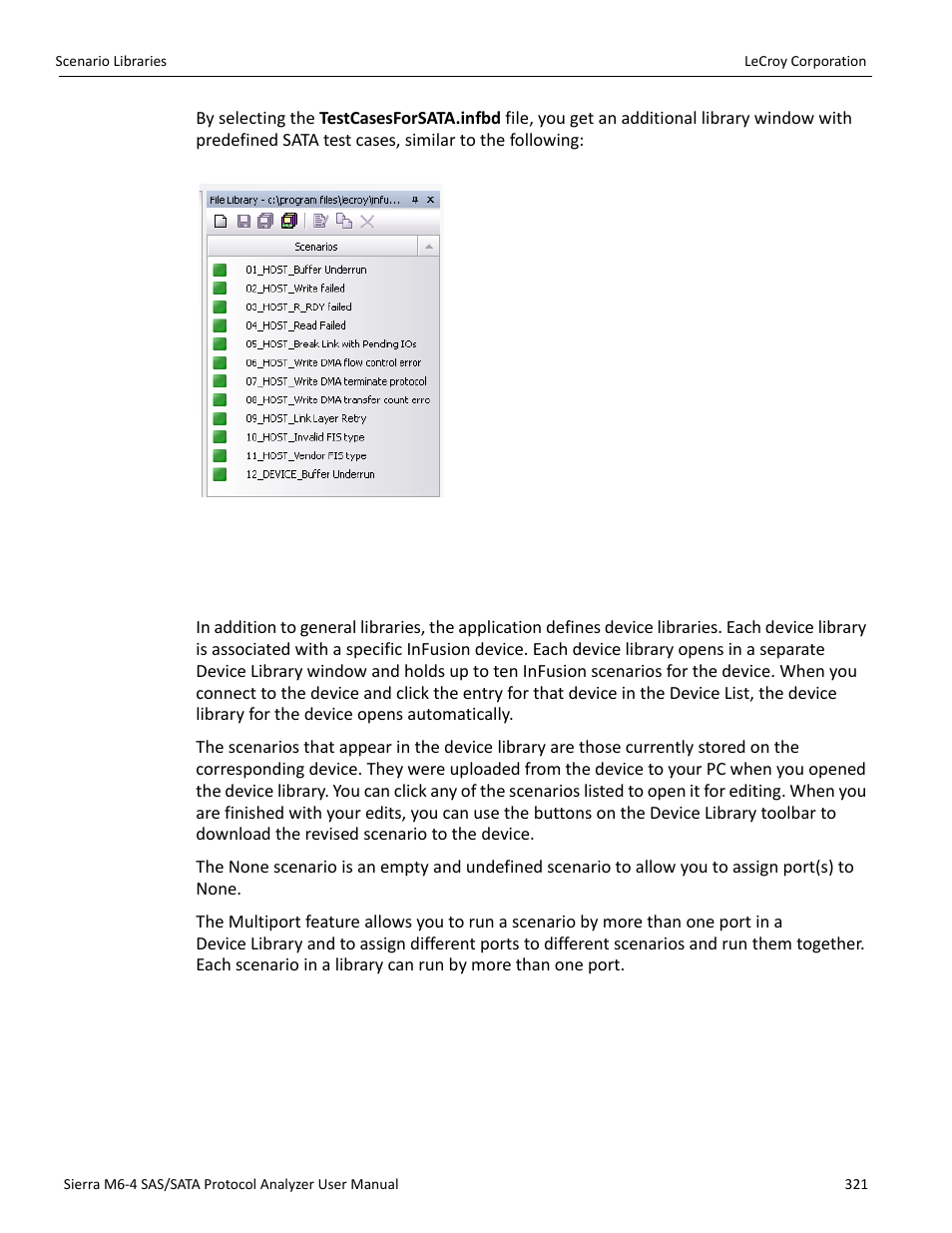 Device libraries | Teledyne LeCroy STX M6-1 SAS_SATA Protocol Analyzer User Manual User Manual | Page 323 / 468