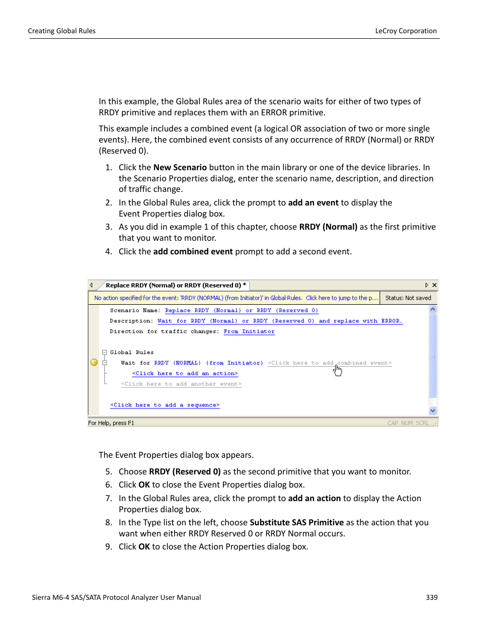 Example 3: creating or conditions | Teledyne LeCroy STX M6-1 SAS_SATA Protocol Analyzer User Manual User Manual | Page 341 / 468