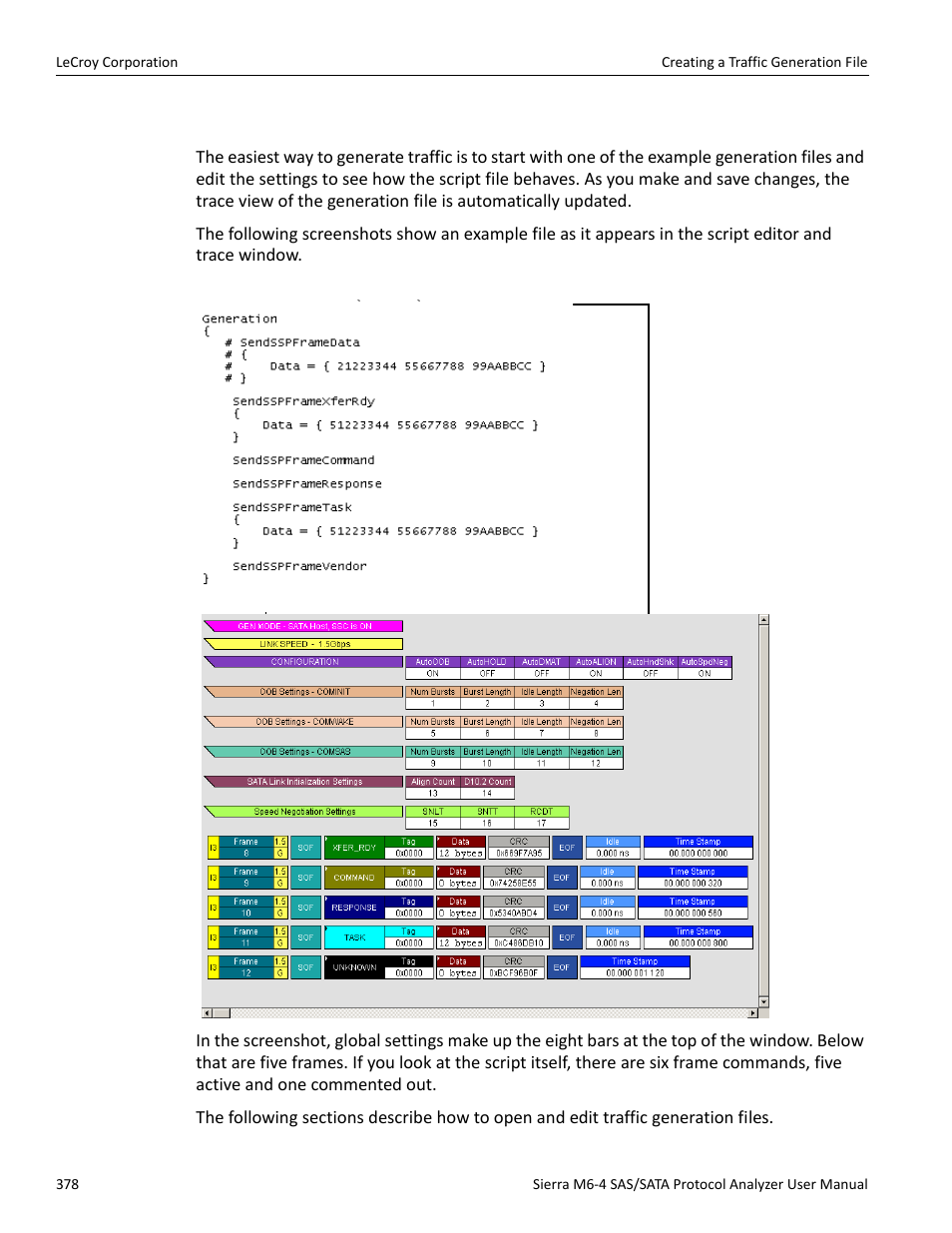 Editing an example generation file | Teledyne LeCroy STX M6-1 SAS_SATA Protocol Analyzer User Manual User Manual | Page 380 / 468