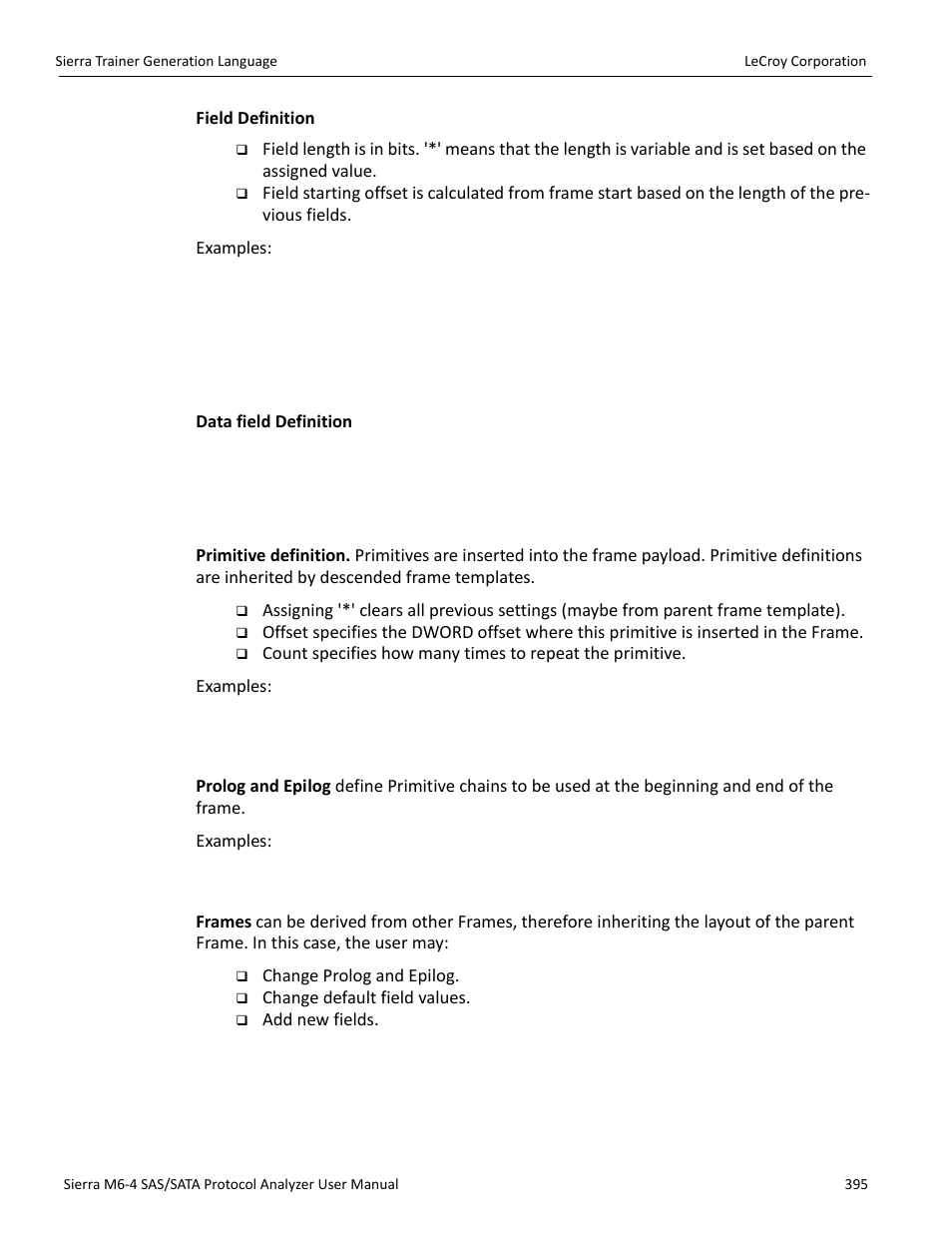 Teledyne LeCroy STX M6-1 SAS_SATA Protocol Analyzer User Manual User Manual | Page 397 / 468
