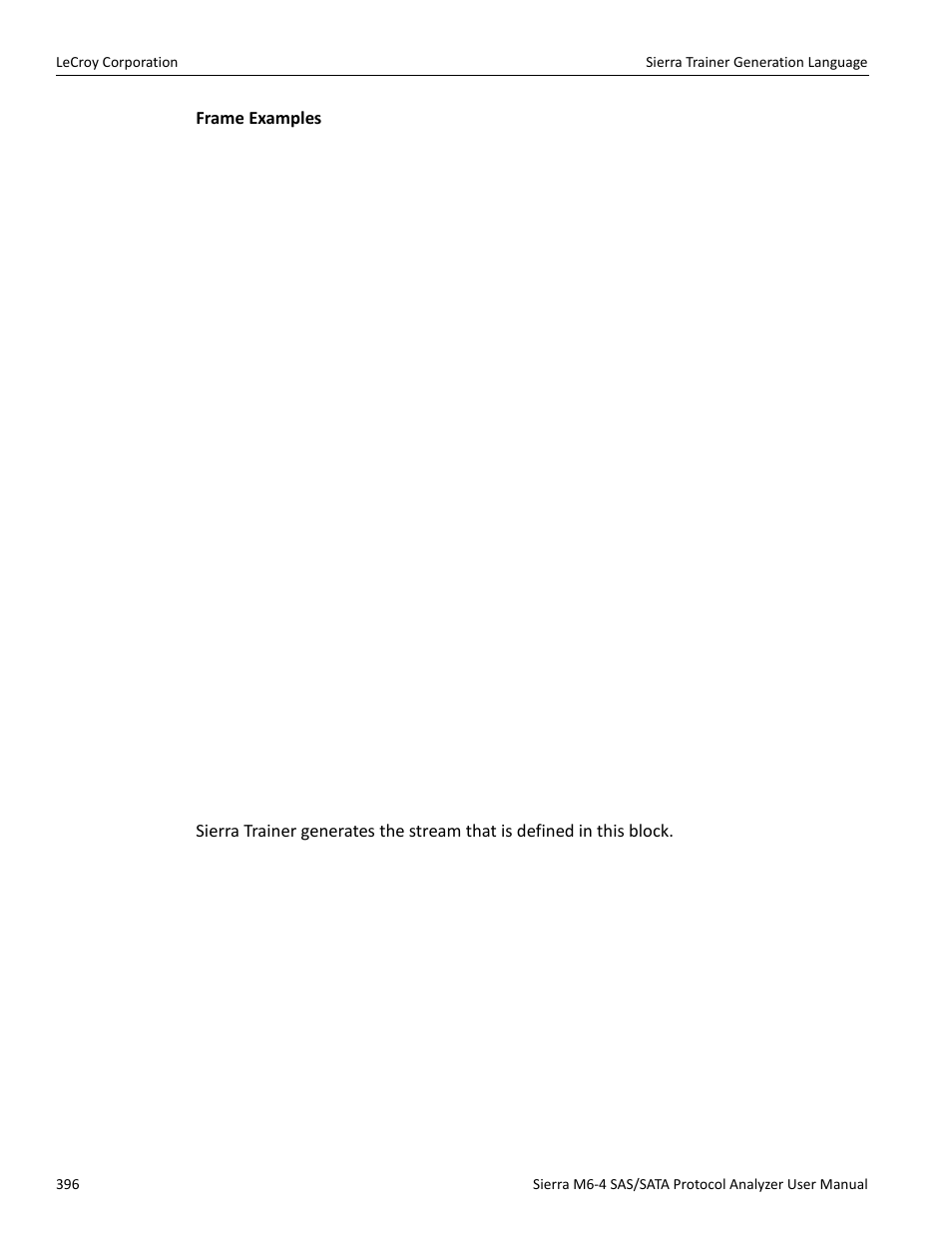 Generation block | Teledyne LeCroy STX M6-1 SAS_SATA Protocol Analyzer User Manual User Manual | Page 398 / 468
