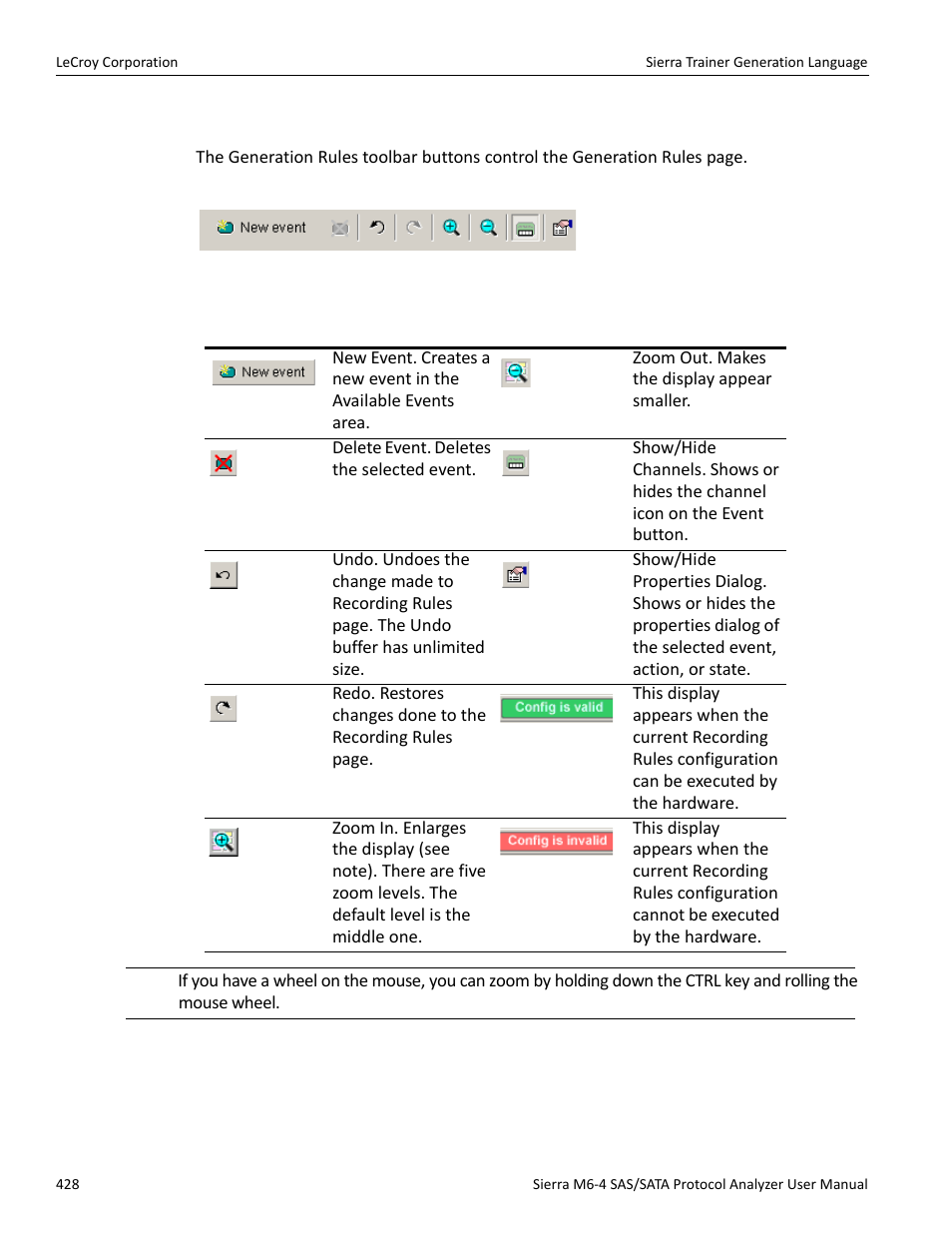 Generation rules toolbar | Teledyne LeCroy STX M6-1 SAS_SATA Protocol Analyzer User Manual User Manual | Page 430 / 468