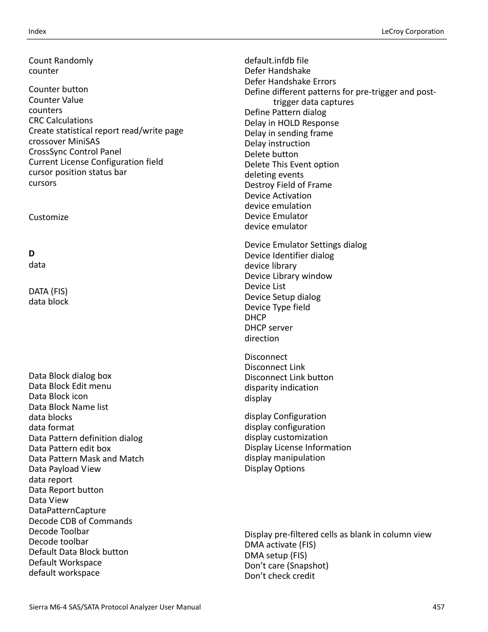 Teledyne LeCroy STX M6-1 SAS_SATA Protocol Analyzer User Manual User Manual | Page 459 / 468