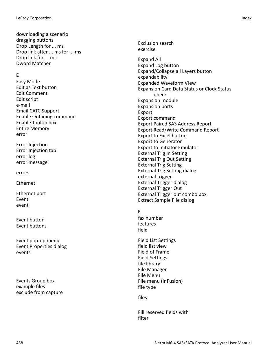 Teledyne LeCroy STX M6-1 SAS_SATA Protocol Analyzer User Manual User Manual | Page 460 / 468
