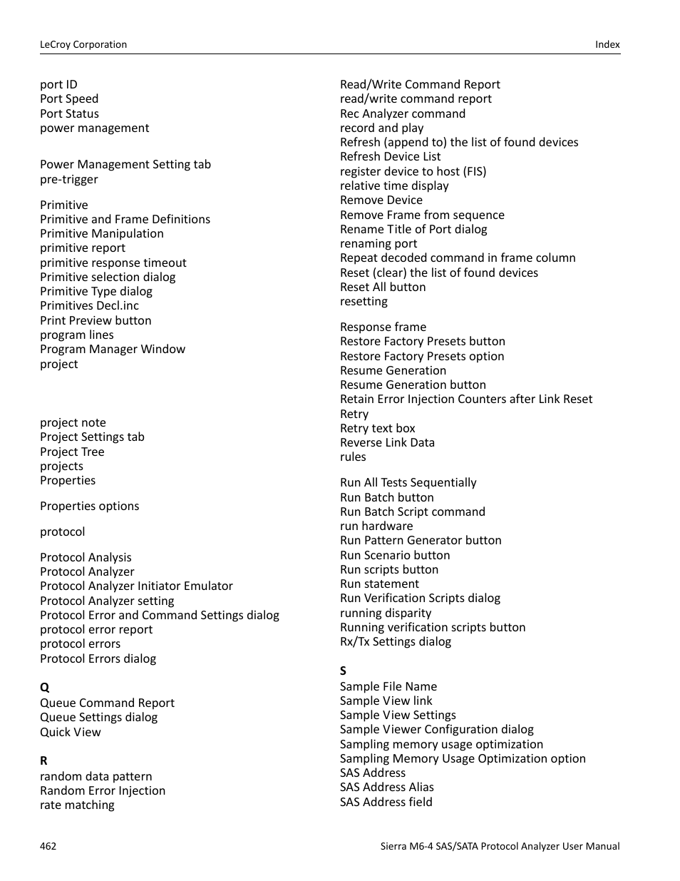 Teledyne LeCroy STX M6-1 SAS_SATA Protocol Analyzer User Manual User Manual | Page 464 / 468