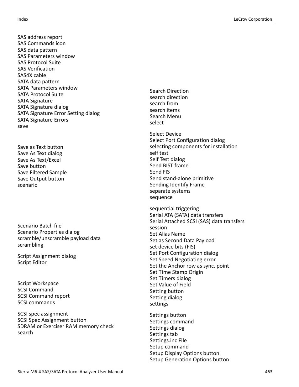 Teledyne LeCroy STX M6-1 SAS_SATA Protocol Analyzer User Manual User Manual | Page 465 / 468