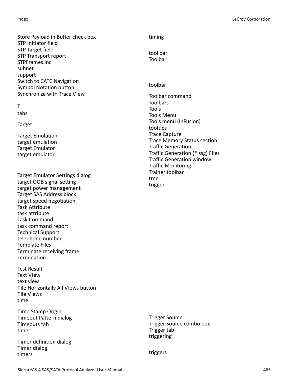 Teledyne LeCroy STX M6-1 SAS_SATA Protocol Analyzer User Manual User Manual | Page 467 / 468